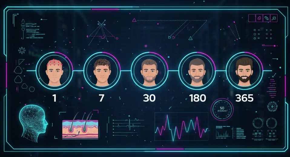 לטח זמנים של החלמה לאחר השתלת שיער