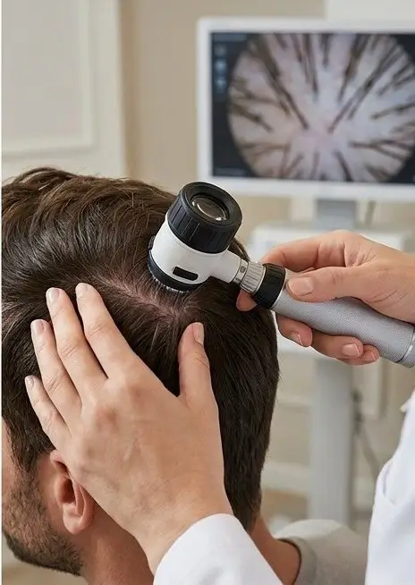 בדיקה טריכוסקופית של השיער והקרקפת ב-PHR Clinic